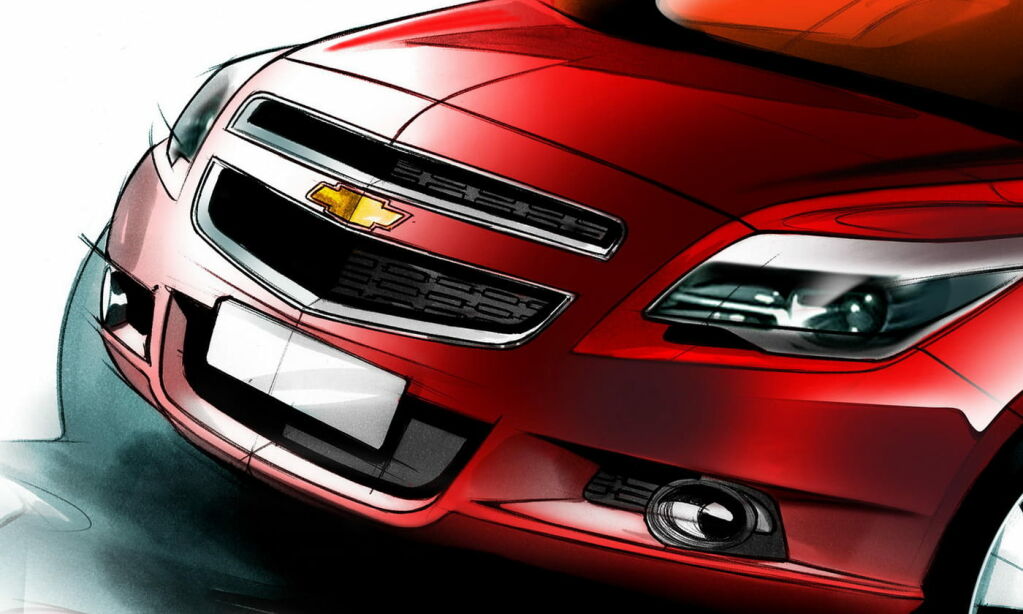 Bocetos del Chevrolet Agile