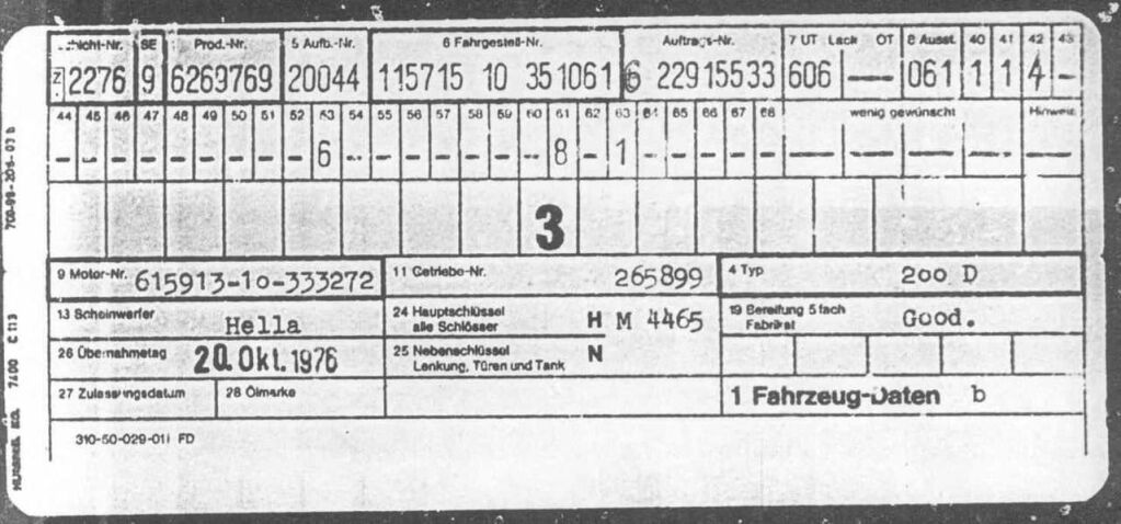 Un Mercedes 200D con 4.6 millones de km