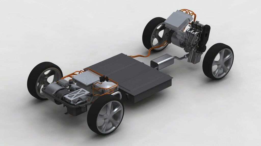 Plataforma híbrida del Proton Hybrid Concept desarrollada por Lotus