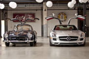 Mercedes 300 SL y SLS AMG, clásicos frente a frente