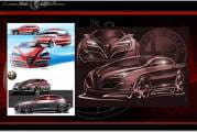 Bocetos y diseños preliminares del Alfa Romeo Giulietta