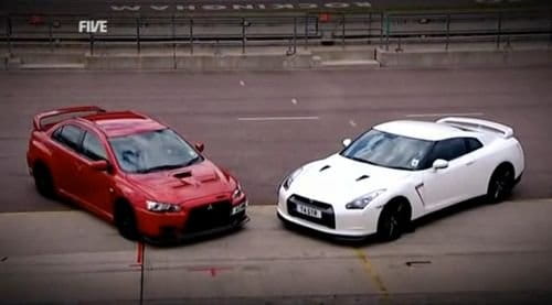 Mitsubishi lancer evo x vs nissan gtr