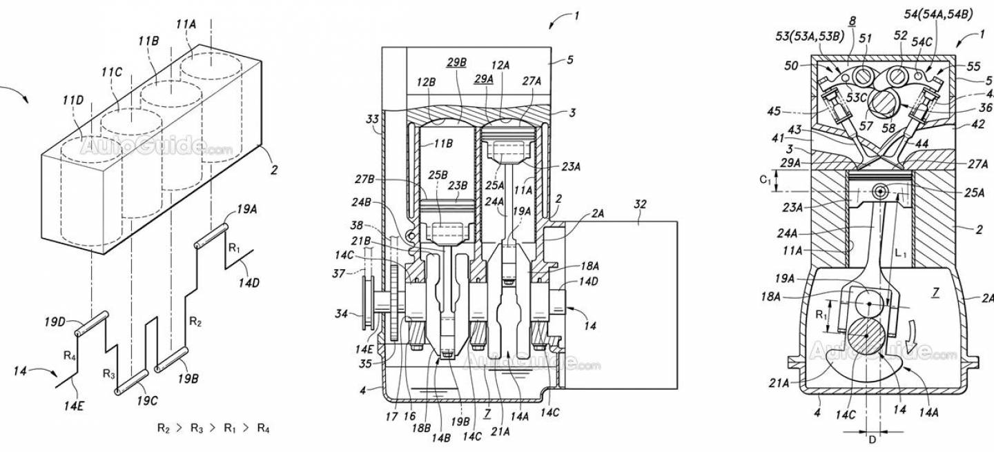 15 motores en 1: Honda patenta un interesante motor de cilindrada variable