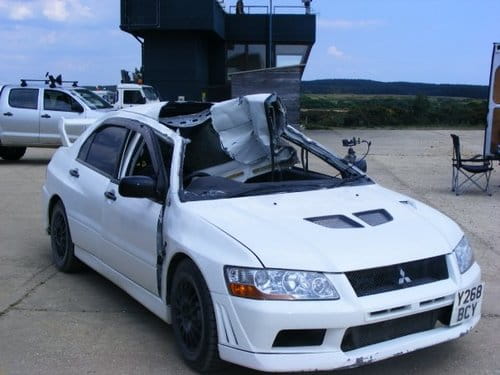 Mitsubishi Lancer EVO VII destrozado en Top Gear