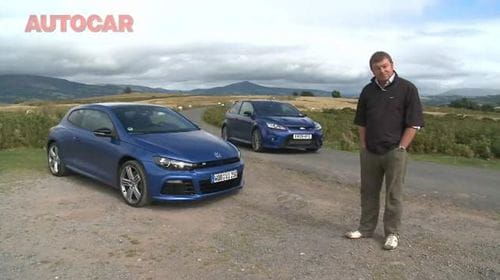 Volkswagen Scirocco R contra Ford Focus RS, duelo azul en vídeo