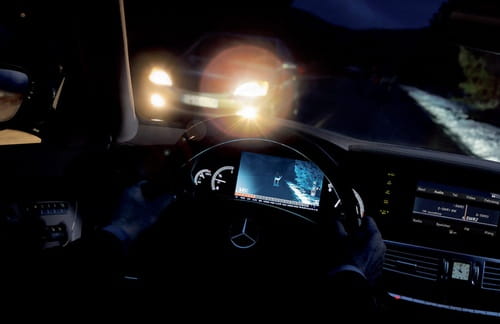 Sistema de visión nocturna en Mercedes Clase S