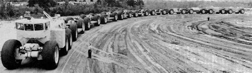 LeTourneau Overland Train, el mayor ferrocarril con ruedas