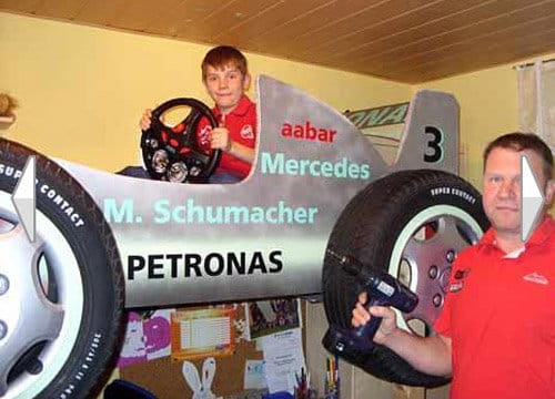 Cama en honor a Schumacher