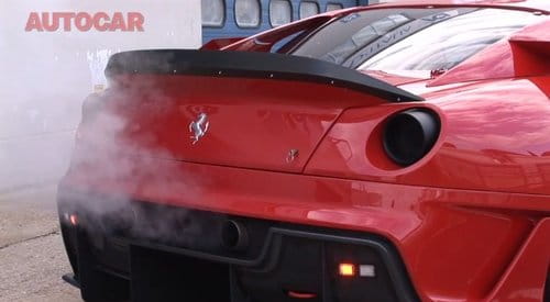 Autocar y su prueba en vídeo del Ferrari 599XX en circuito