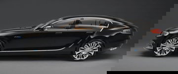 Vista lateral del Bugatti Galibier destacando su silueta aerodinámica.