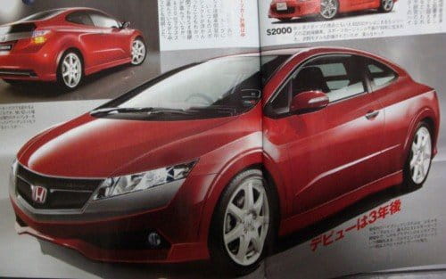 Futuro coupé híbrido de Honda (recreación)