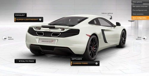 Configura el McLaren MP4-12C de tus sueños