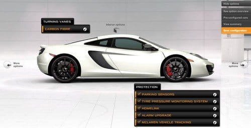 Configura el McLaren MP4-12C de tus sueños