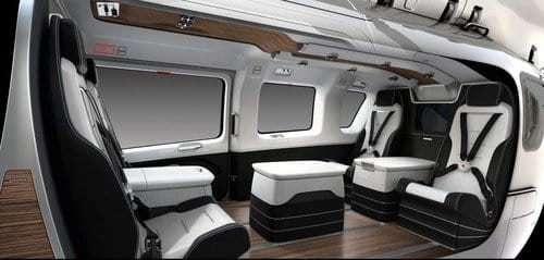 Un Eurocopter con un interior personalizado por Mercedes-Benz Style