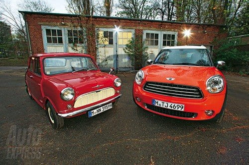 El Morris Mini Minor original frente al Mini Countryman, David y Goliat