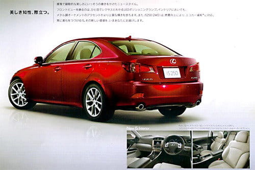 Catálogo del Lexus IS 2011