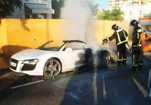 A los ladrones también se les queman los Audi R8