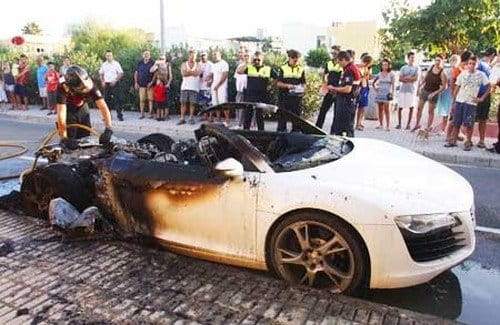 A los ladrones también se les queman los Audi R8