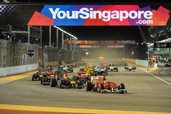 Salida GP Singapur 2010
