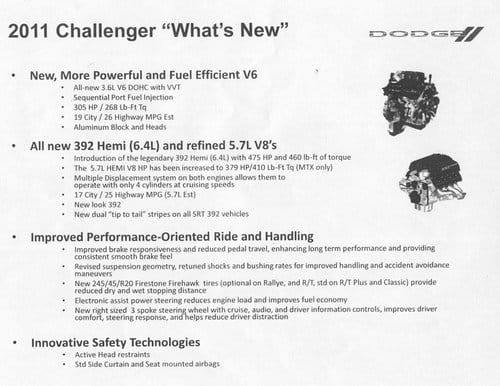 Dodge Challenger, 475 CV para el nuevo SRT8 y nuevo motor V6