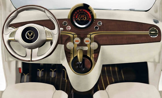 Fiat 500C de Fenice Milano con inserciones de oro puro