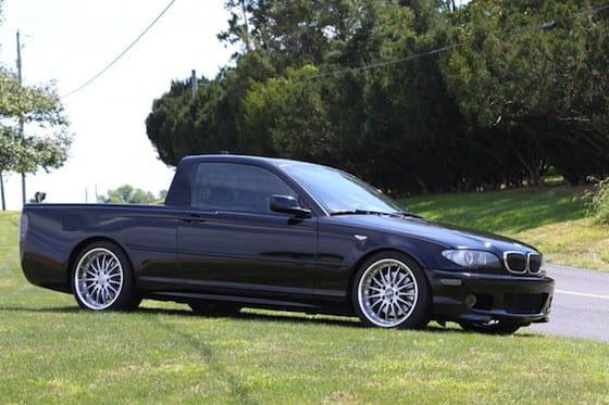 Un BMW 330ci transformado artesanalmente en pick-up