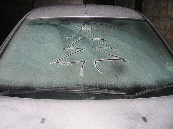 Hielo en el parabrisas