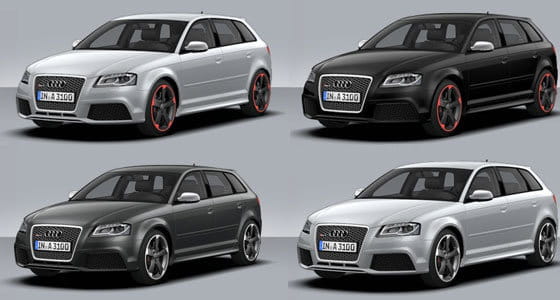 Audi RS 3 Sportback, imágenes del configurador alemán