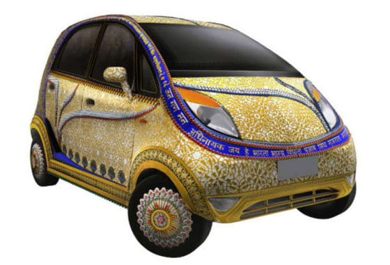 Tata Nano al estilo indio y cubierto de oro