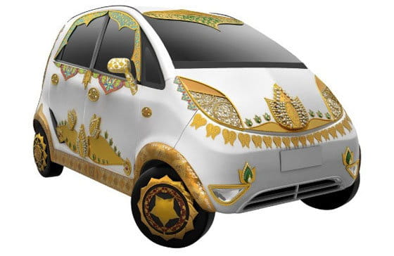 Tata Nano al estilo indio y cubierto de oro