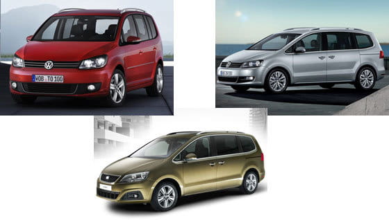 Volkswagen Touran, Volkswagen Sharan y Seat Alhambra