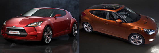 Hyundai Veloster Sporty Concept y Hyundai Veloster