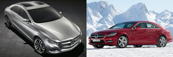 Mercedes F800 Style Concept y Mercedes CLS 2012