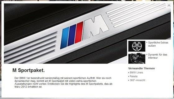 Pack M para el BMW Serie 1 2012