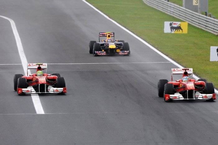 Alonso y Massa (Ferrari) - GP de Hungría 2011