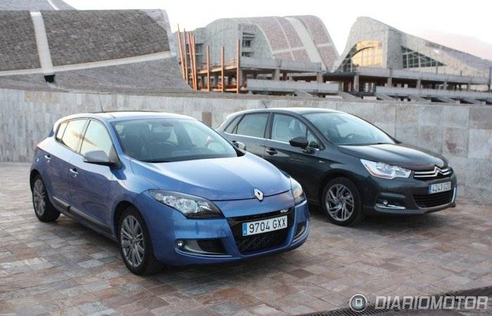 Citroën C4 1.6 e-HDi 110 CV CMP Exclusive vs Renault Mégane GT Line 1.9 dCI 130 CV, prueba comparativa