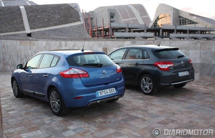 Citroën C4 1.6 e-HDi 110 CV CMP Exclusive vs Renault Mégane GT Line 1.9 dCI 130 CV, prueba comparativa