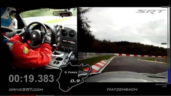 El Dodge Viper SRT10 ACR marca un tiempo récord en el Nordschleife