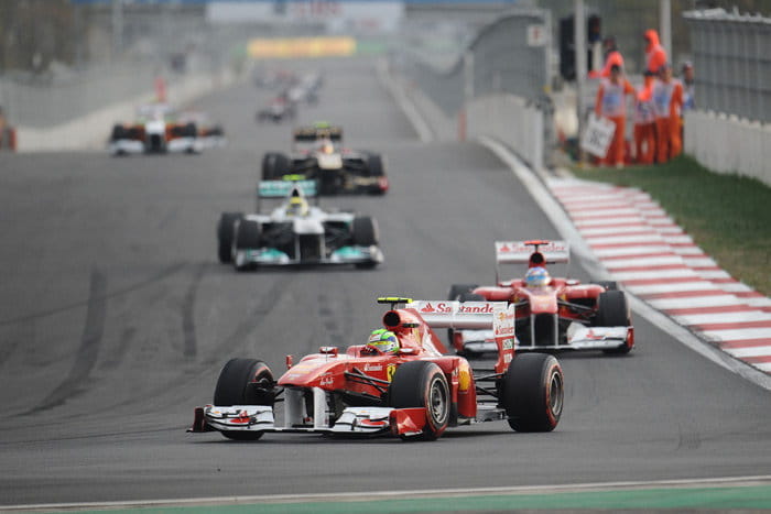 Felipe Massa y Fernando Alonso en el GP de Corea 2011