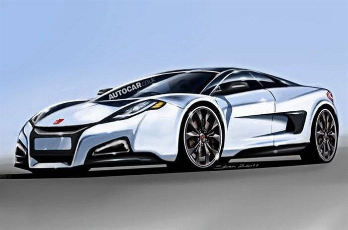 Boceto de diseño no oficial del futuro Honda NSX, realizado por Autocar