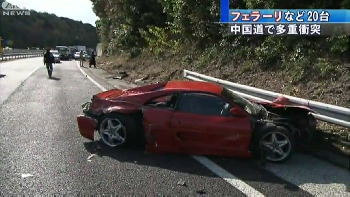 Accidente Ferrari en Japón