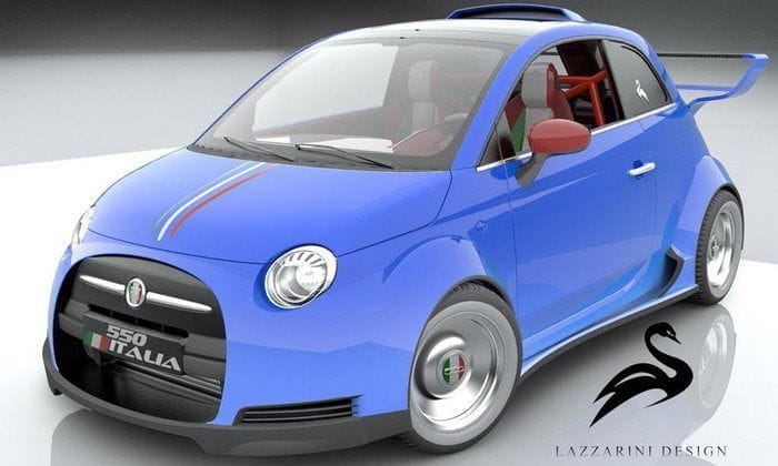 Lazzarini Design 550 Italia, un proyecto de Fiat 500 con motor V8 de Ferrari