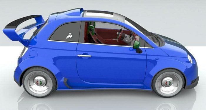 Lazzarini Design 550 Italia, un proyecto de Fiat 500 con motor V8 de Ferrari