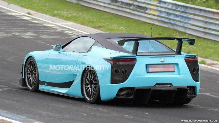 Sorprendido un Lexus LFA con un nuevo sistema de escape en Nürburgring