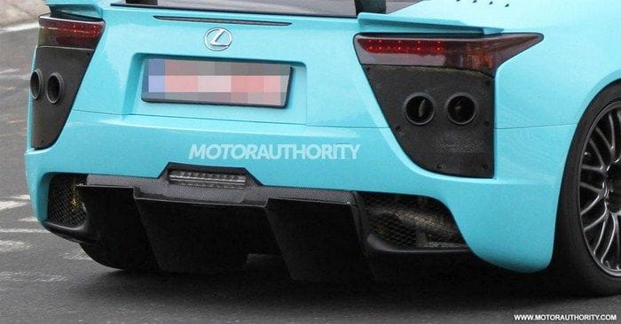 Sorprendido un Lexus LFA con un nuevo sistema de escape en Nürburgring