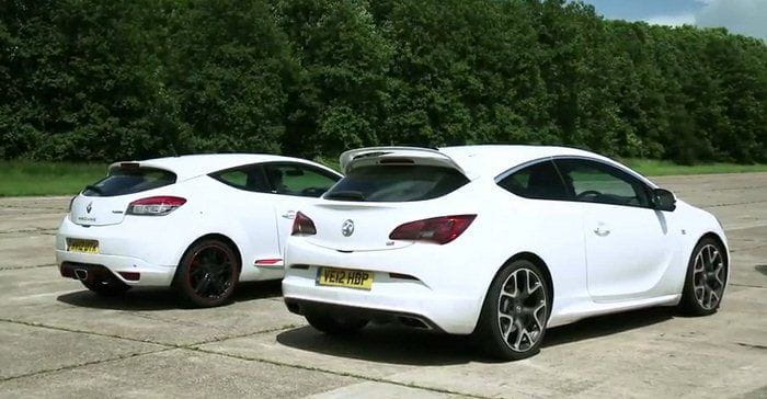 Opel Astra OPC vs Renault Mégane RS, prueba de aceleración