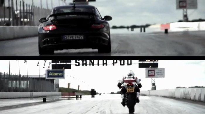 Porsche 911 GT2 RS contra Ducati 1199 Panigale