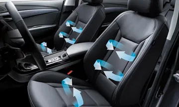 Vista de los asientos de cuero del Hyundai i40, destacando su ergonomía y confort.