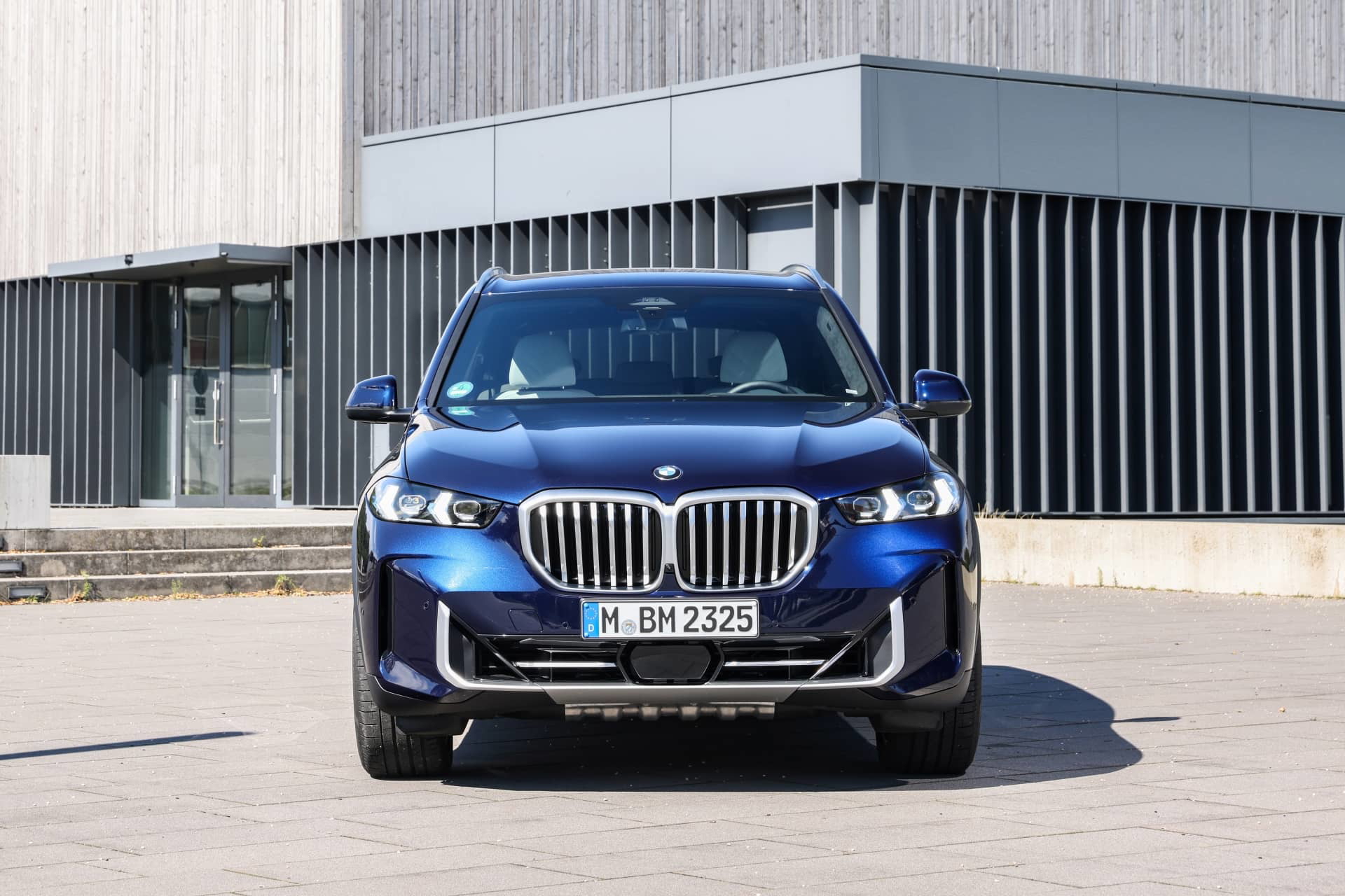 Vista frontal del BMW X5 destacando la parrilla doble característica.