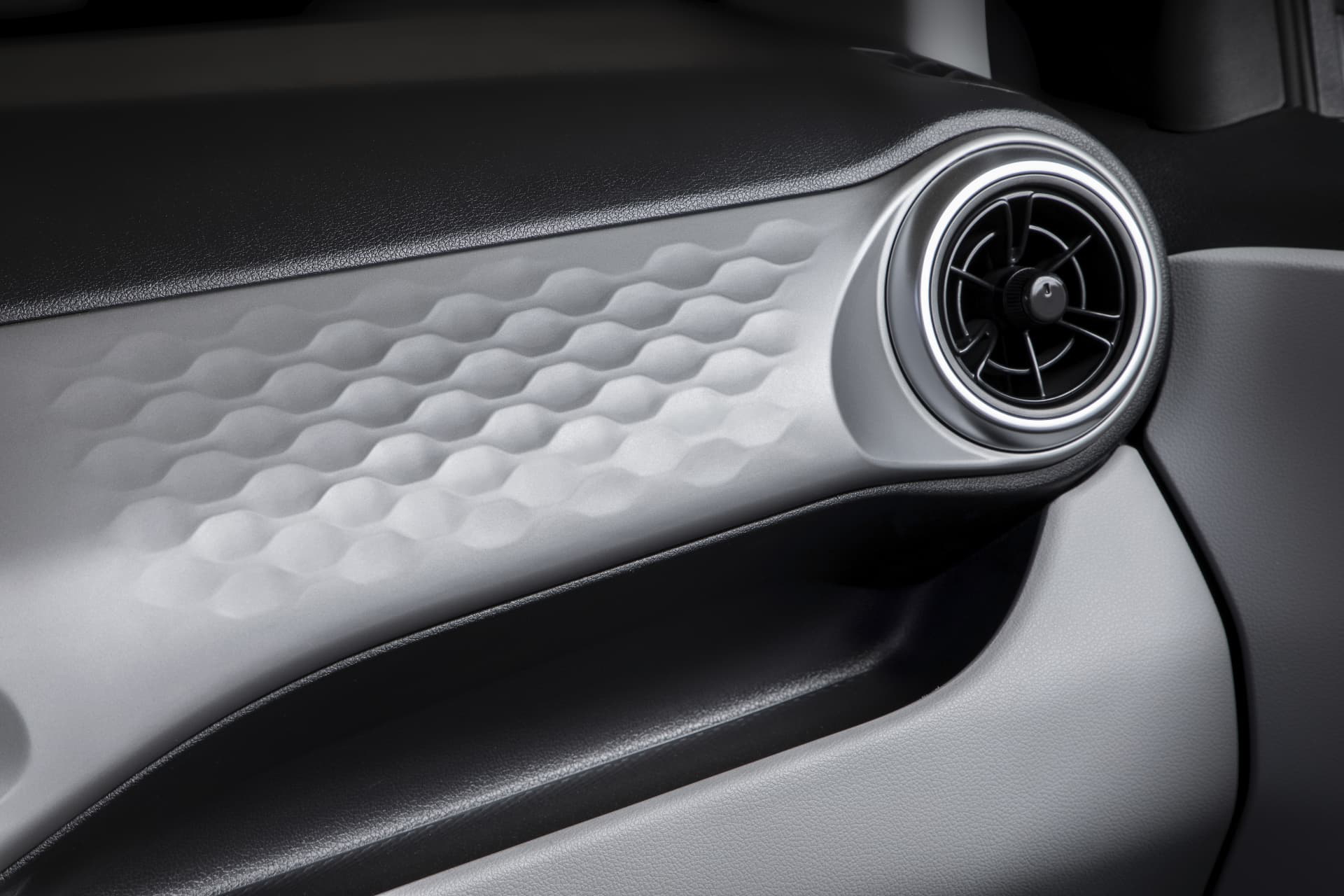 Imagen del detalle del salpicadero del Hyundai i10, mostrando las salidas de aire